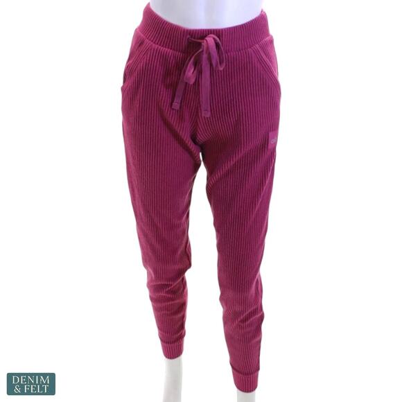 Alo Yoga Muse Sweatpants Raspberry Sorbet XXS Ribbed Cozy Lounge Jogger Pants - Picture 8 of 16